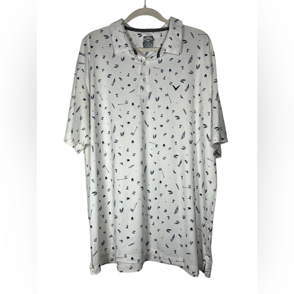 Callaway Opti Dri Mens M‎ "TEE TIME" Golf Polo Wicking MSRP $78 XXL - Picture 3 of 11